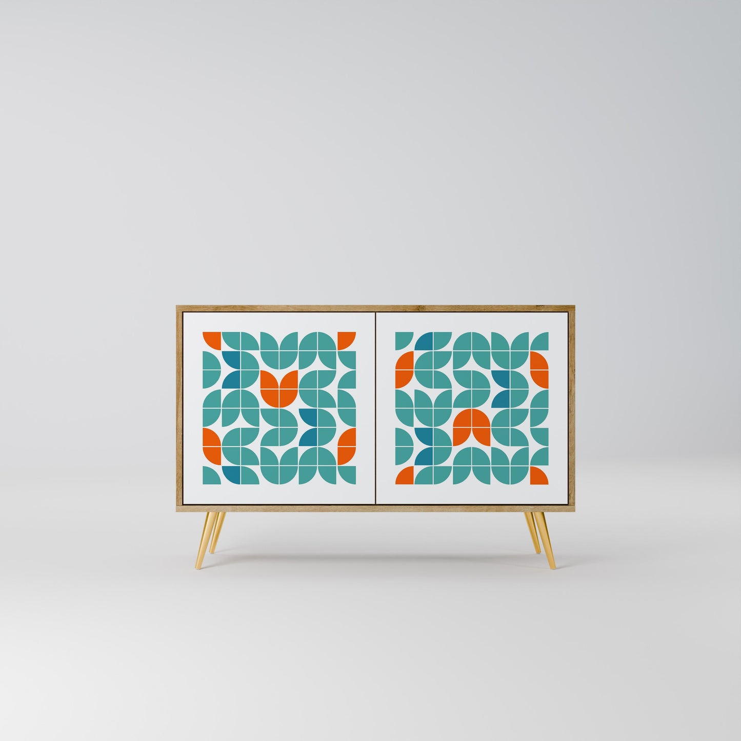 Credenza BE THE CHANGE a 2 ante in effetto rovere