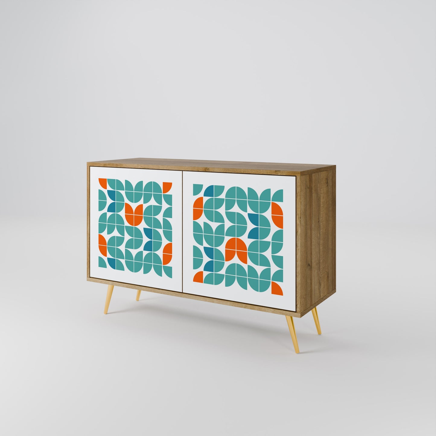 Credenza BE THE CHANGE a 2 ante in effetto rovere