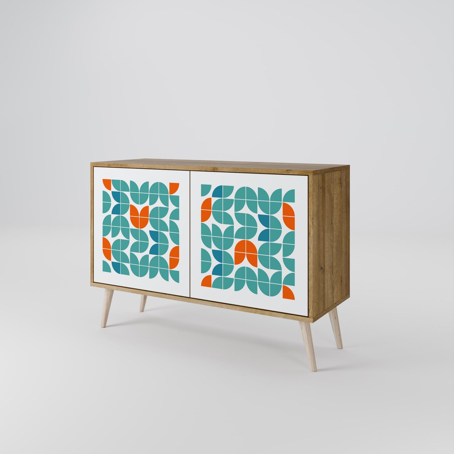 Credenza BE THE CHANGE a 2 ante in effetto rovere