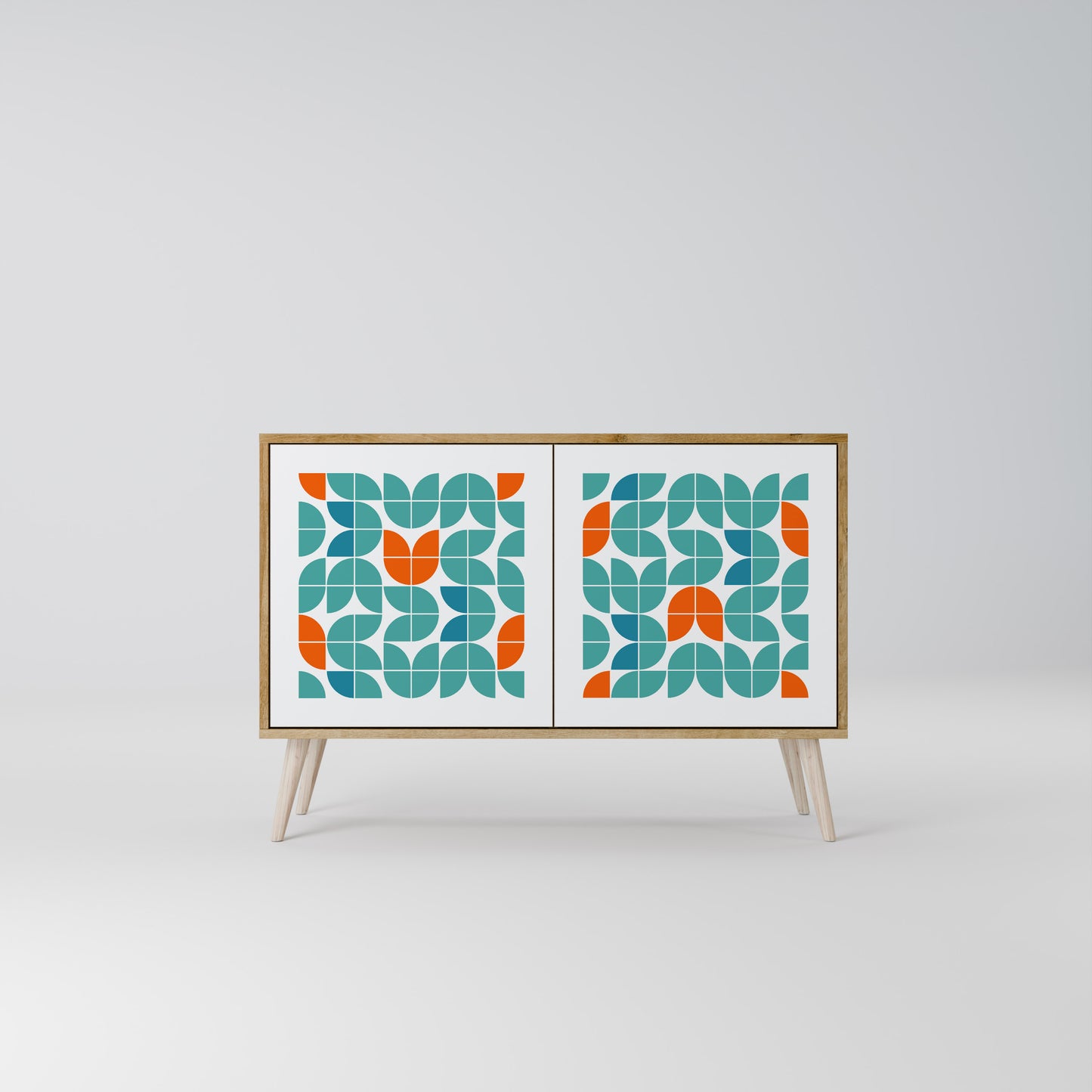 Credenza BE THE CHANGE a 2 ante in effetto rovere