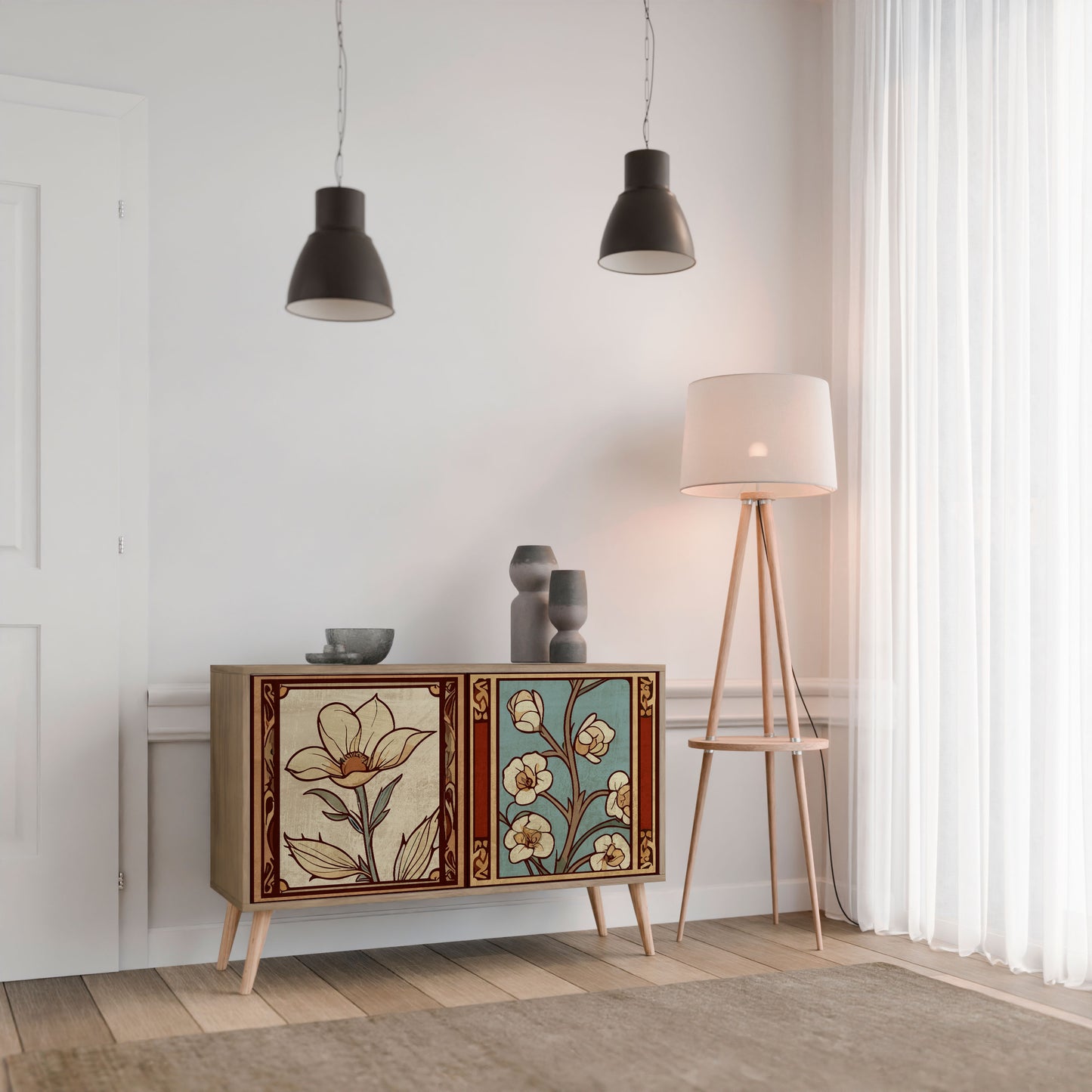 TIMELESS FLORA 2-Door Sideboard in Oak Effect