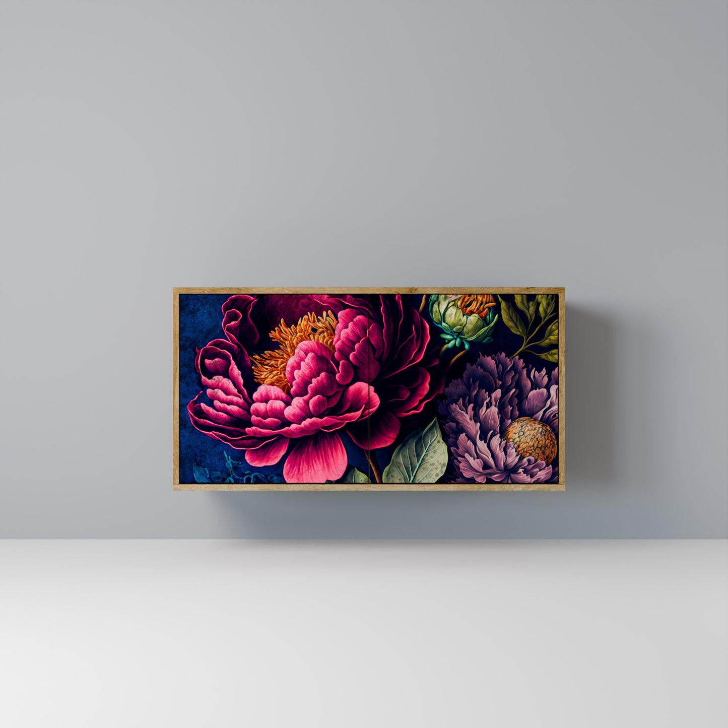 BLOOMING ELEGANCE 2-Door Sideboard in Oak Effect