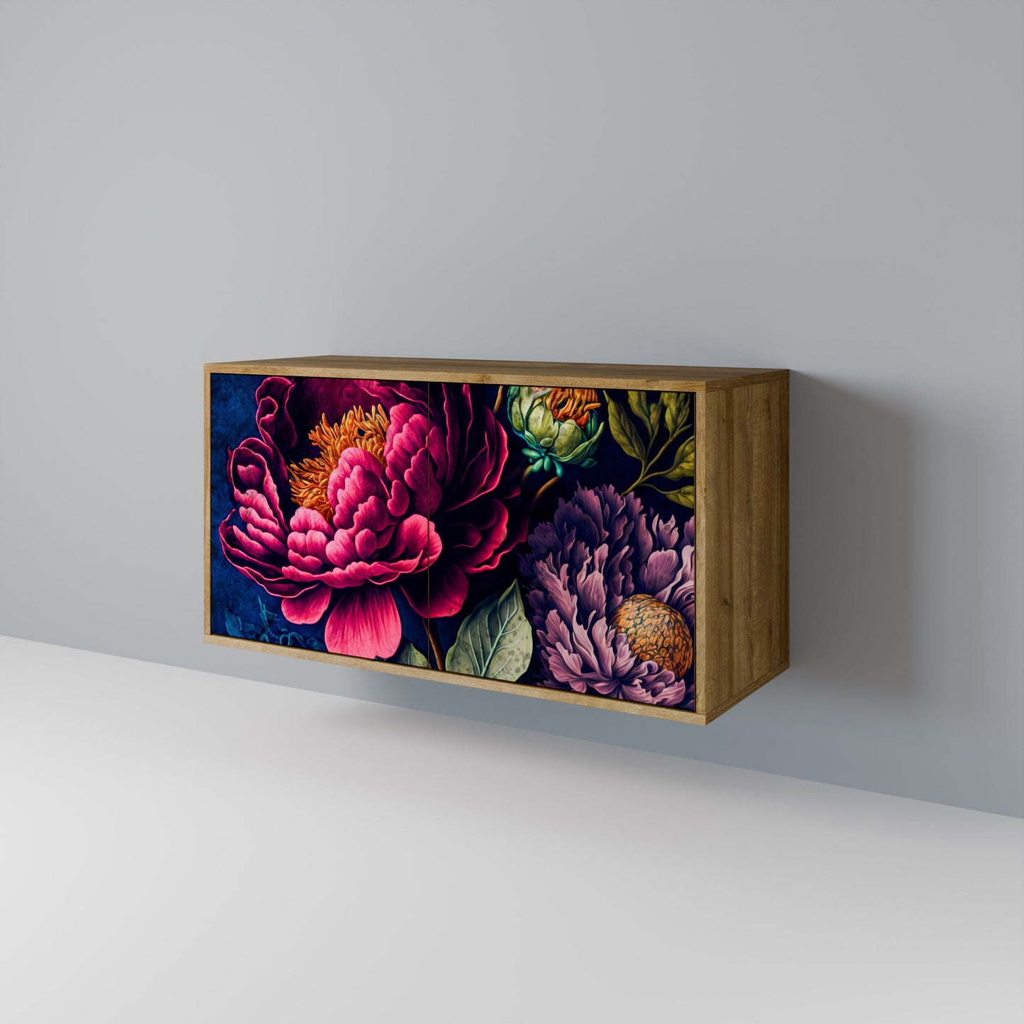 BLOOMING ELEGANCE 2-Door Sideboard in Oak Effect