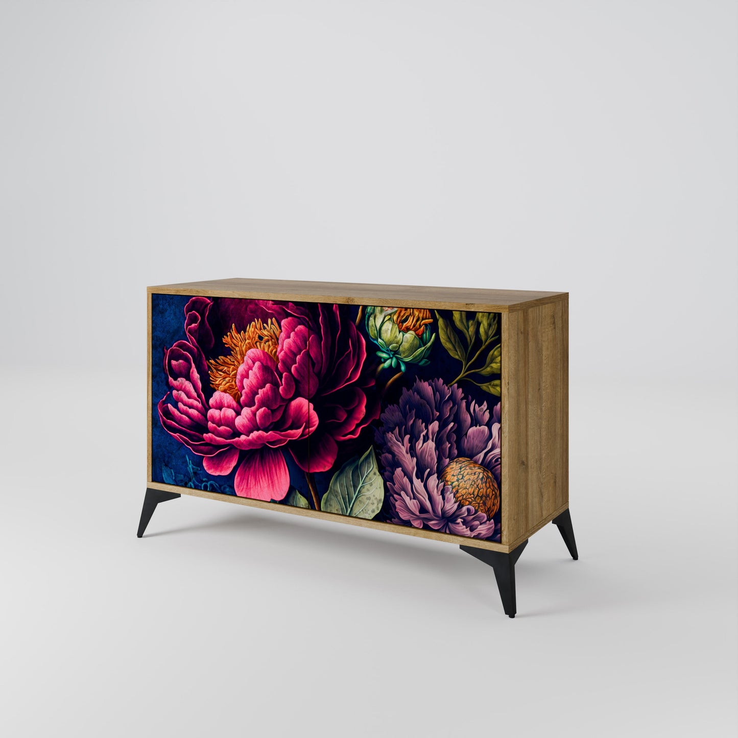 BLOOMING ELEGANCE 2-Door Sideboard in Oak Effect