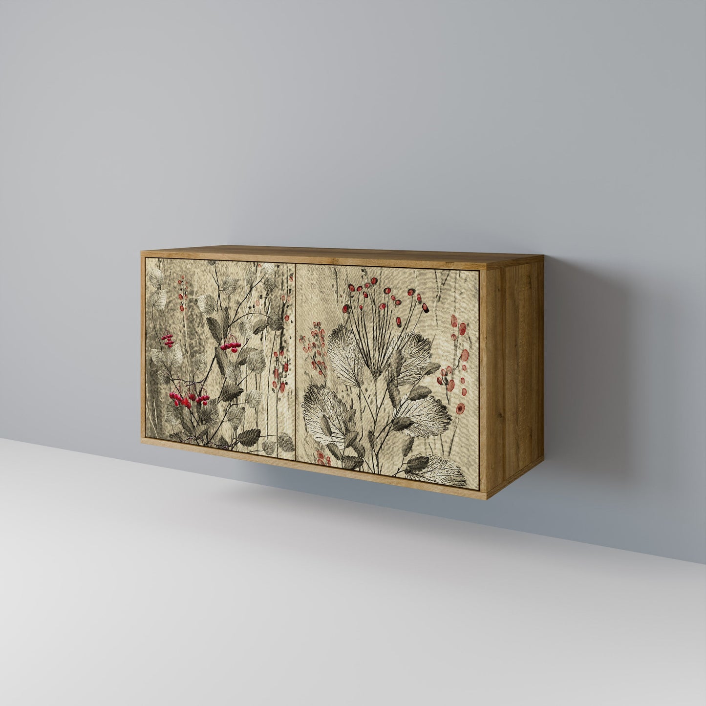 HERBAL GRACE 2-Door Sideboard in Oak Effect
