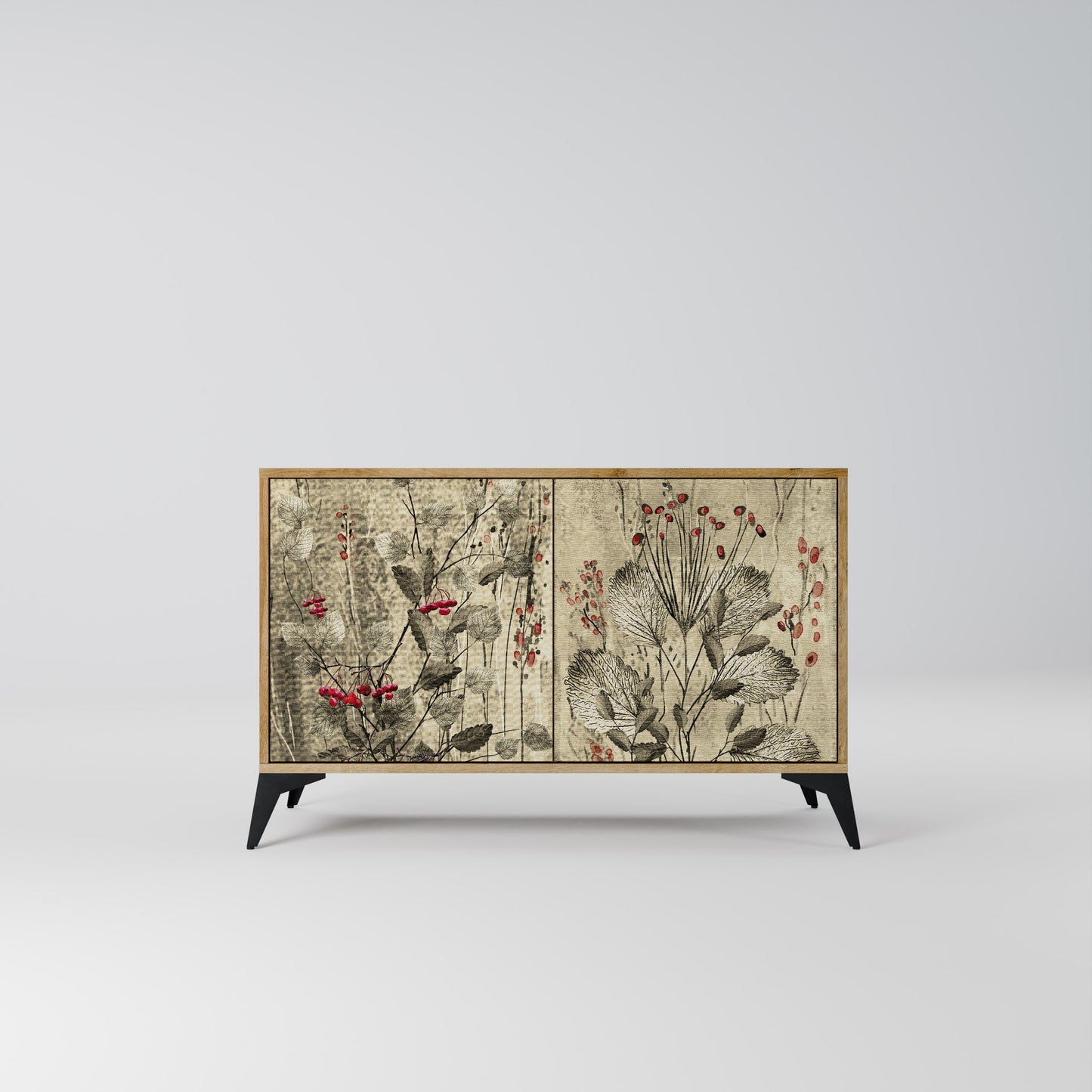 HERBAL GRACE 2-Door Sideboard in Oak Effect