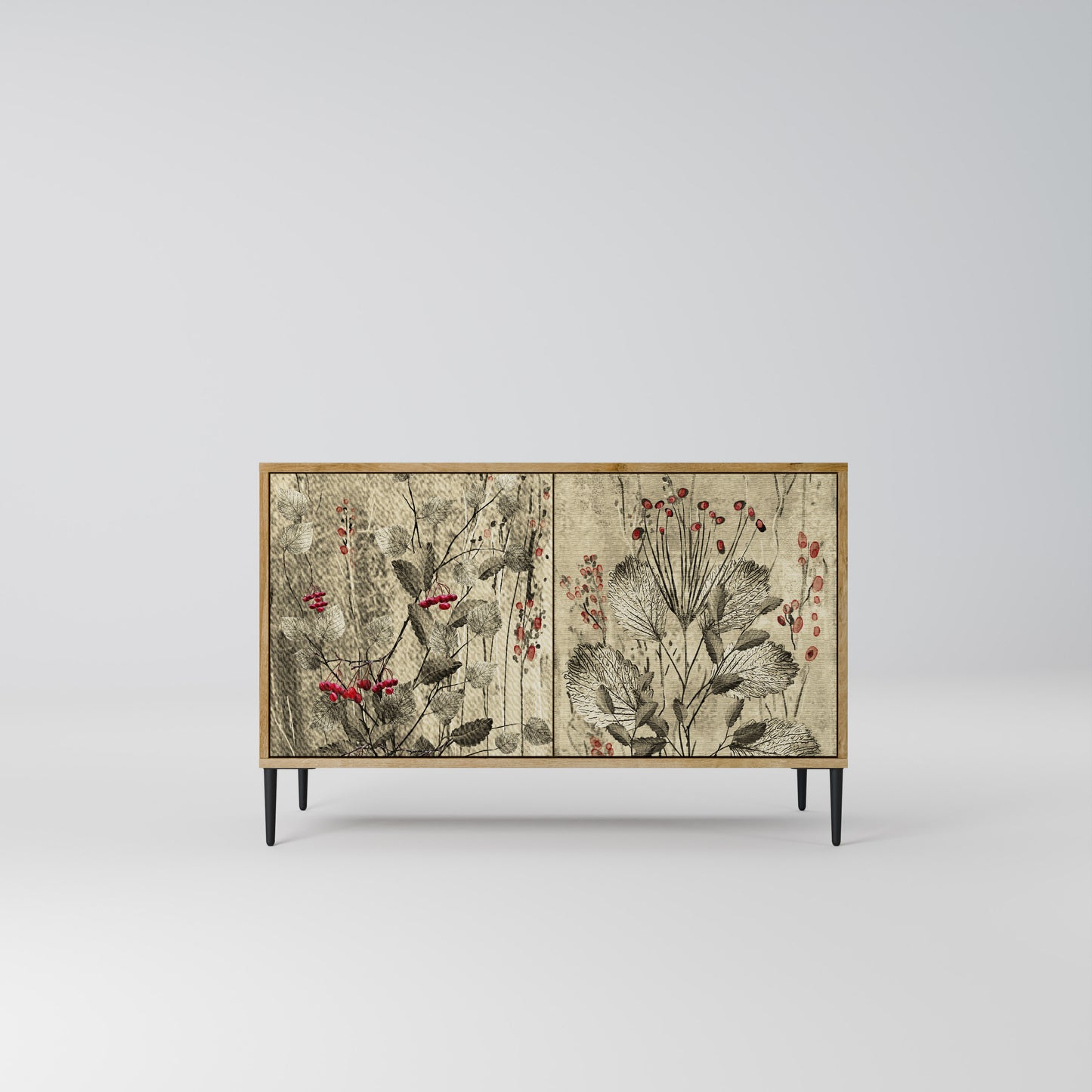 HERBAL GRACE 2-Door Sideboard in Oak Effect