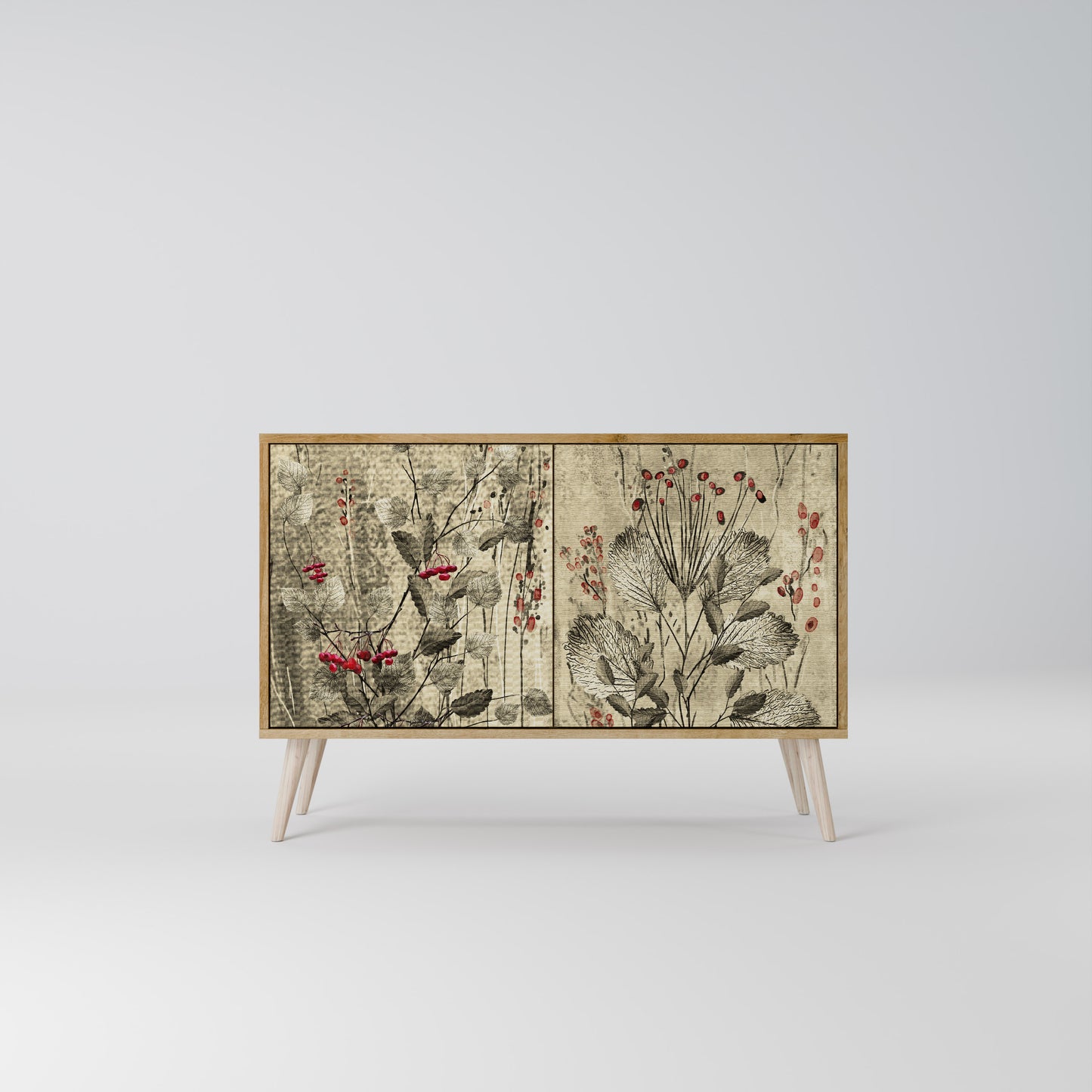 HERBAL GRACE 2-Door Sideboard in Oak Effect