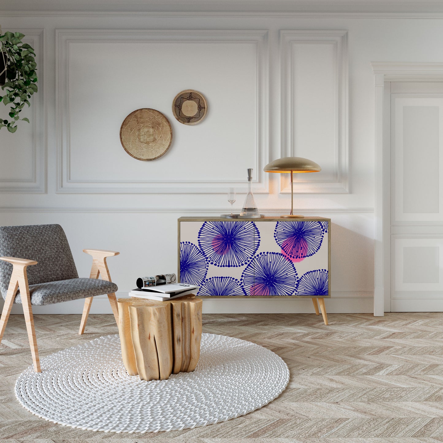 MAGIC NATURE 2-Door Sideboard in Oak Effect