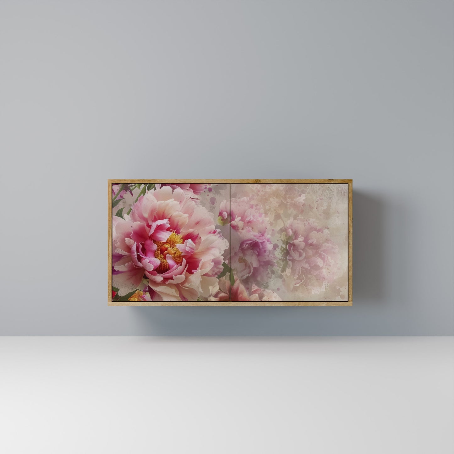 Credenza a 2 ante PEONY WHISPER effetto rovere