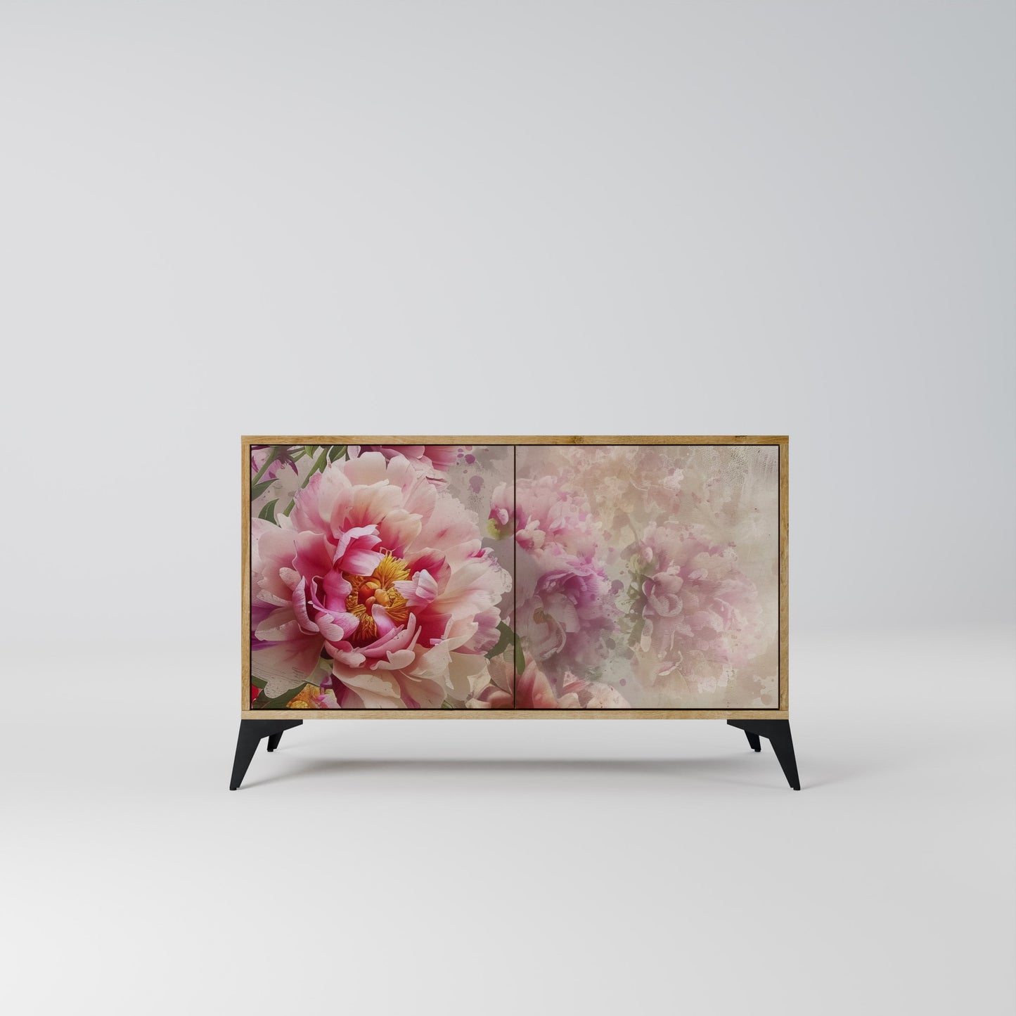 Credenza a 2 ante PEONY WHISPER effetto rovere