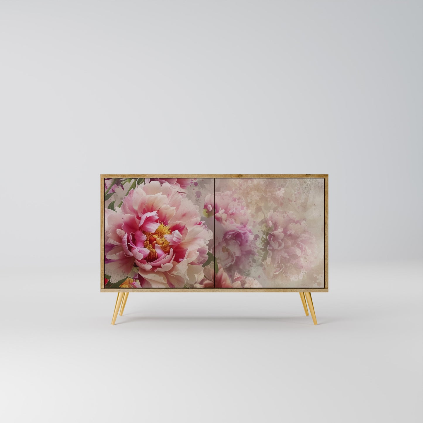 Credenza a 2 ante PEONY WHISPER effetto rovere
