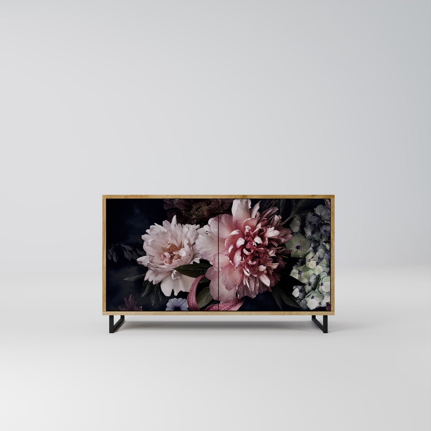 Credenza a 2 ante PURE BLOSSOM in effetto rovere