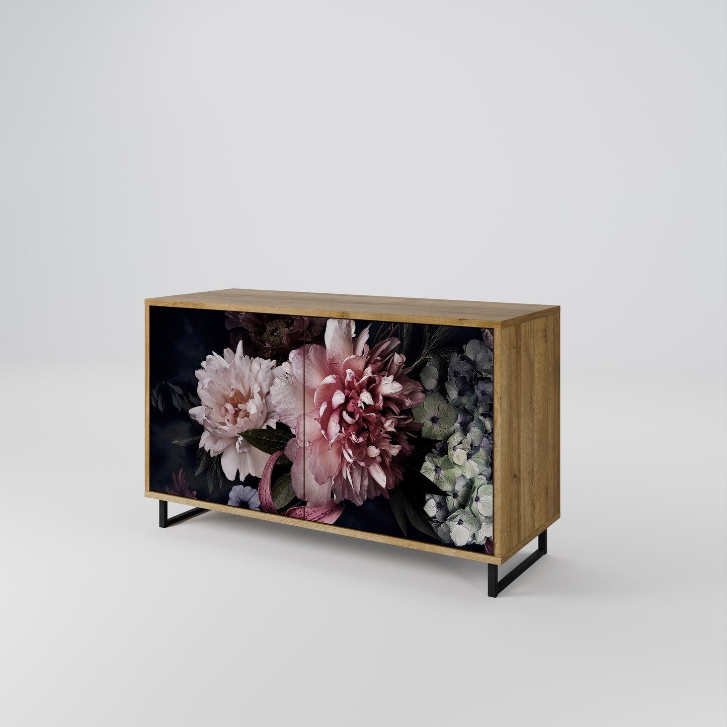 Credenza a 2 ante PURE BLOSSOM in effetto rovere