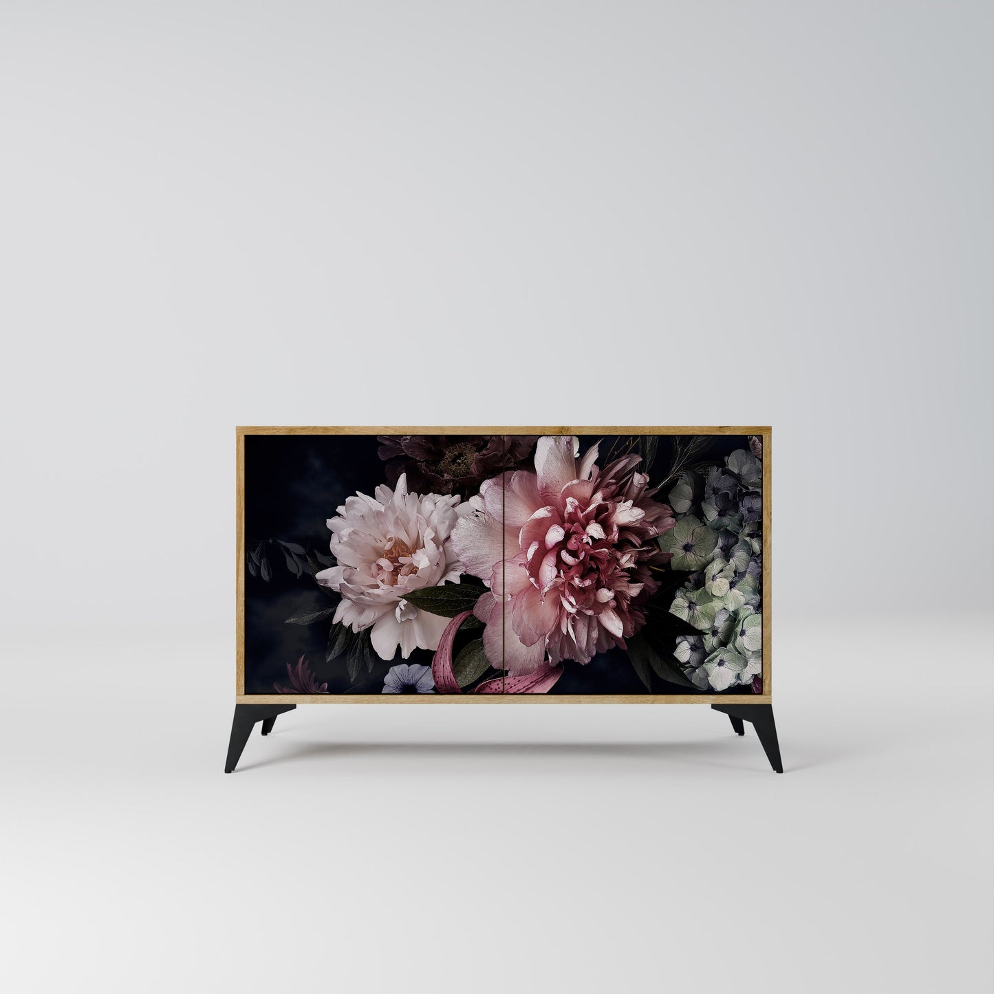 Credenza a 2 ante PURE BLOSSOM in effetto rovere