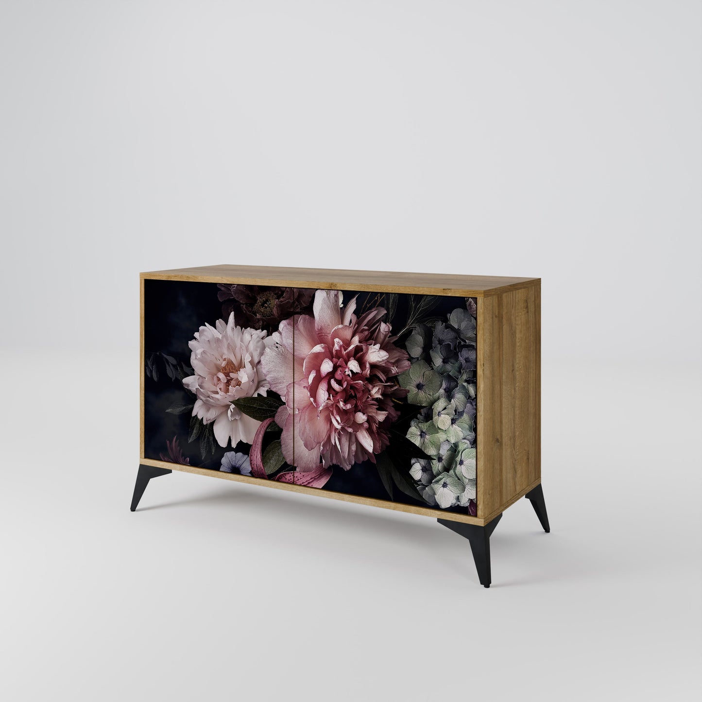 Credenza a 2 ante PURE BLOSSOM in effetto rovere
