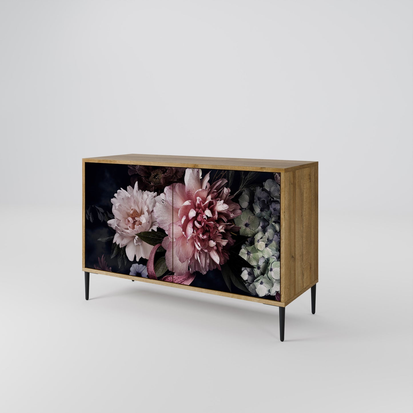 Credenza a 2 ante PURE BLOSSOM in effetto rovere
