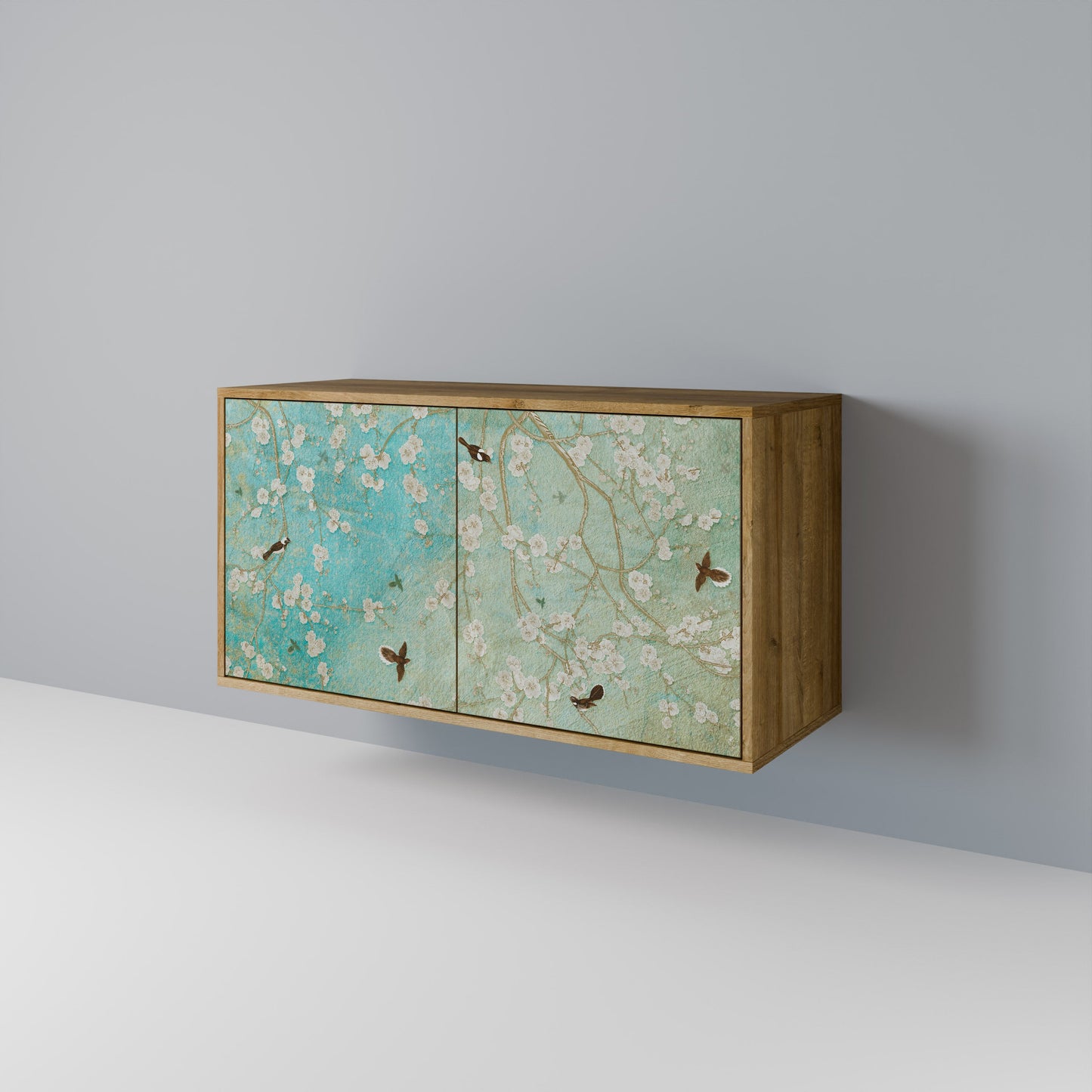 Credenza BLOOMING CHARM a 2 ante in effetto rovere