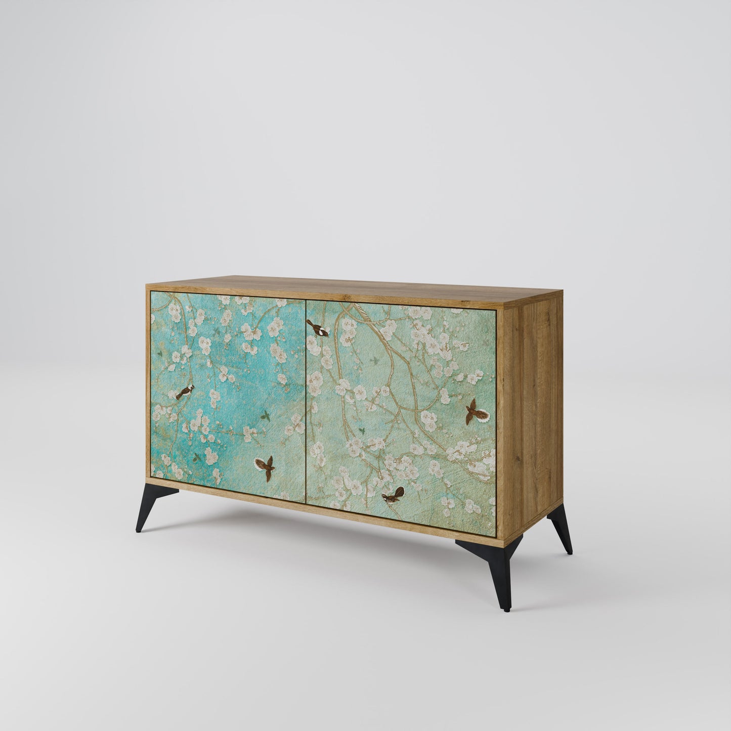 Credenza BLOOMING CHARM a 2 ante in effetto rovere