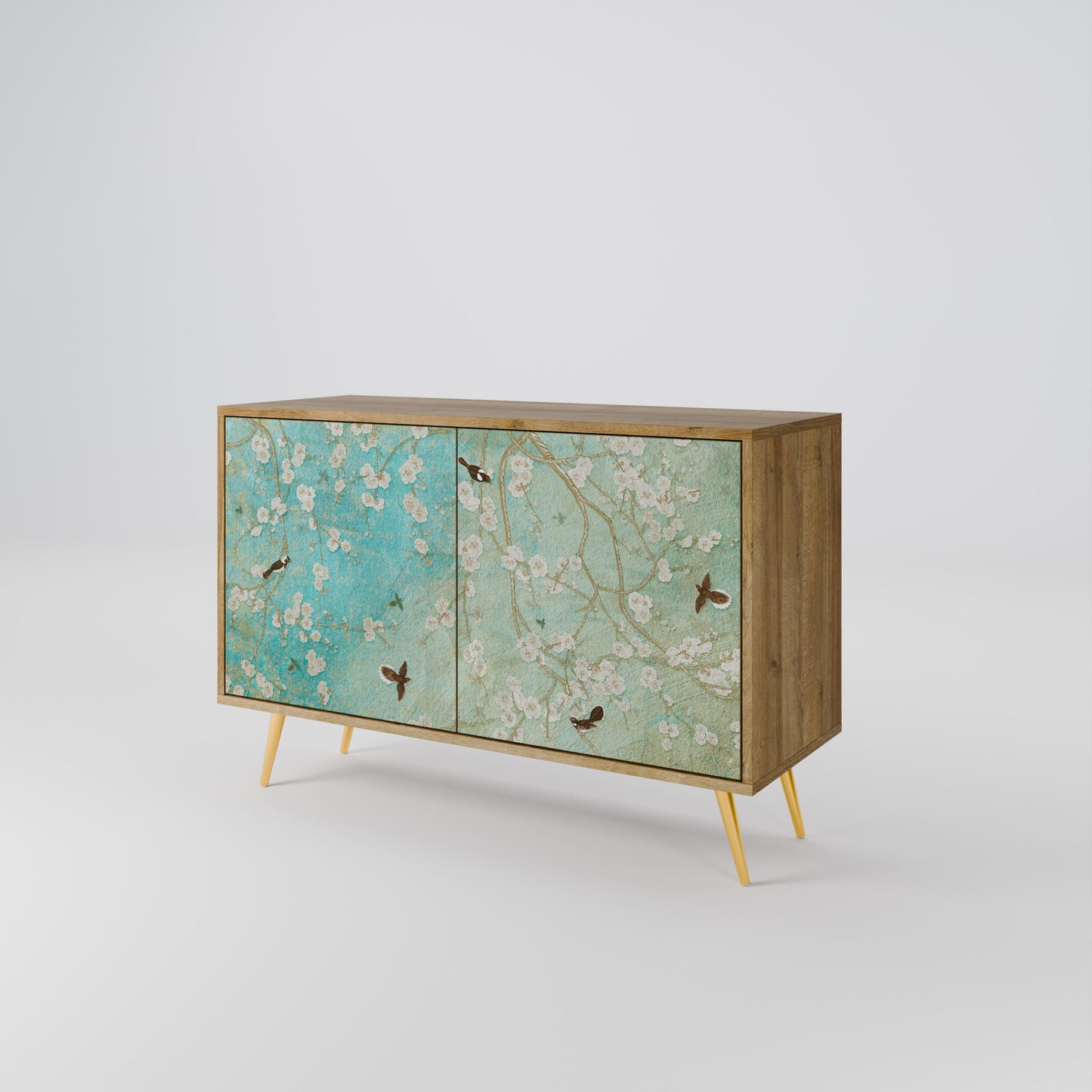 Credenza BLOOMING CHARM a 2 ante in effetto rovere