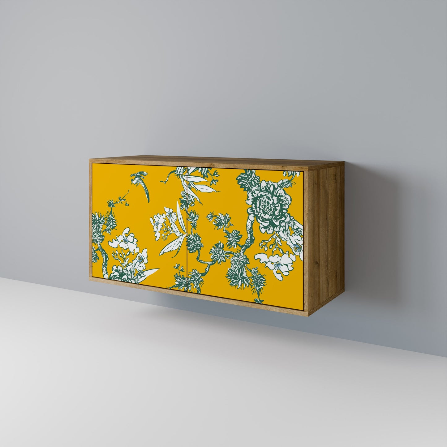 Credenza YELLOW CHINOISERIE a 2 ante in effetto rovere