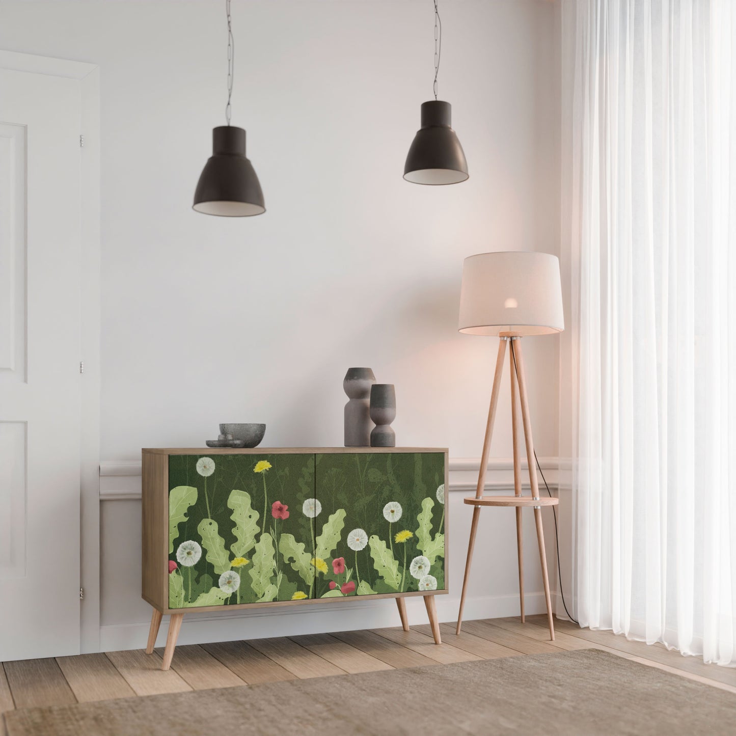 Credenza DANDELION AMUSE a 2 ante in effetto rovere