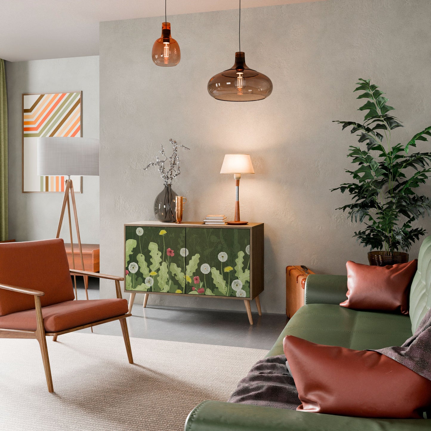 Credenza DANDELION AMUSE a 2 ante in effetto rovere