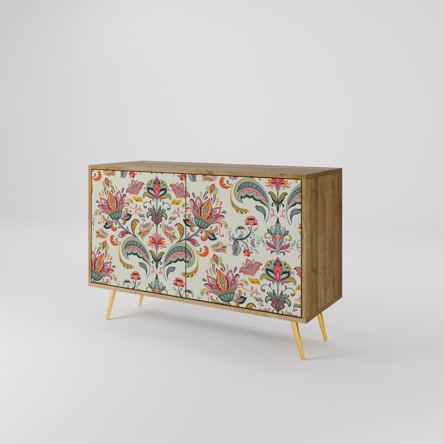 Credenza ORGANIC FOLKLORE a 2 ante in effetto rovere