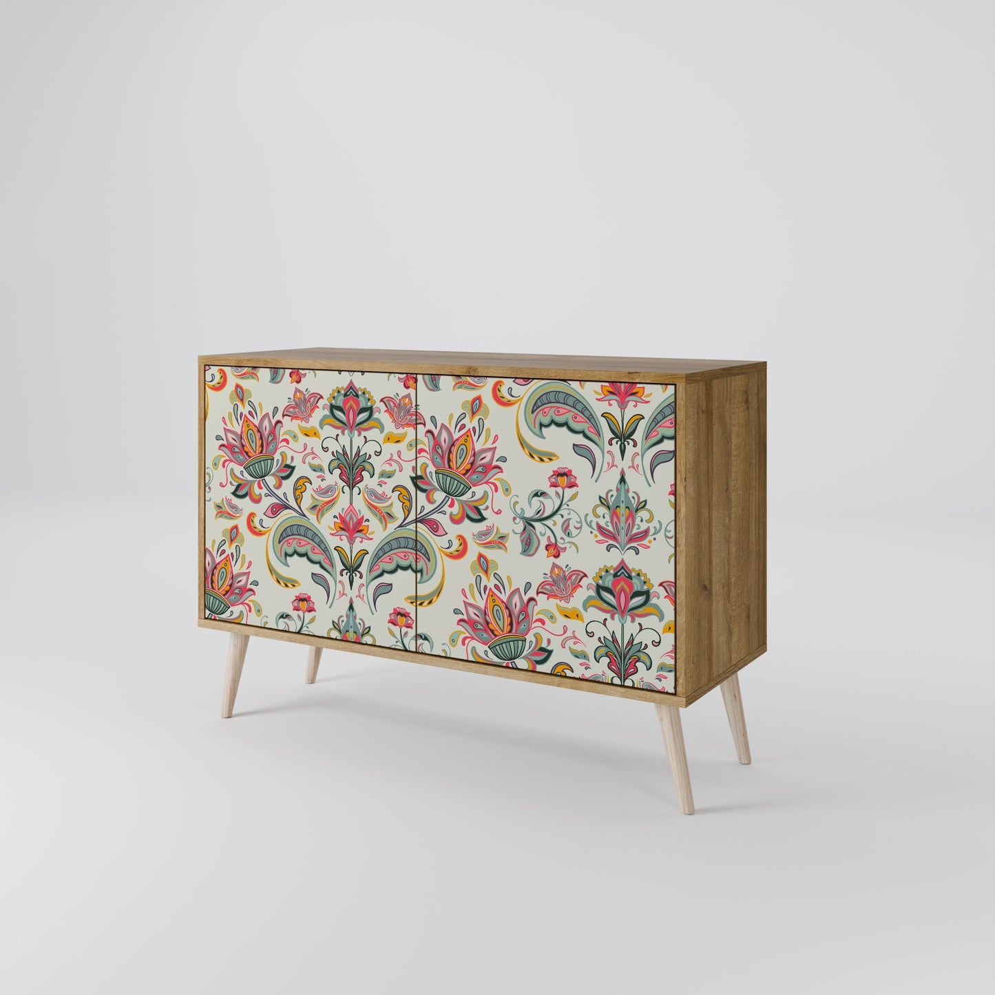 Credenza ORGANIC FOLKLORE a 2 ante in effetto rovere