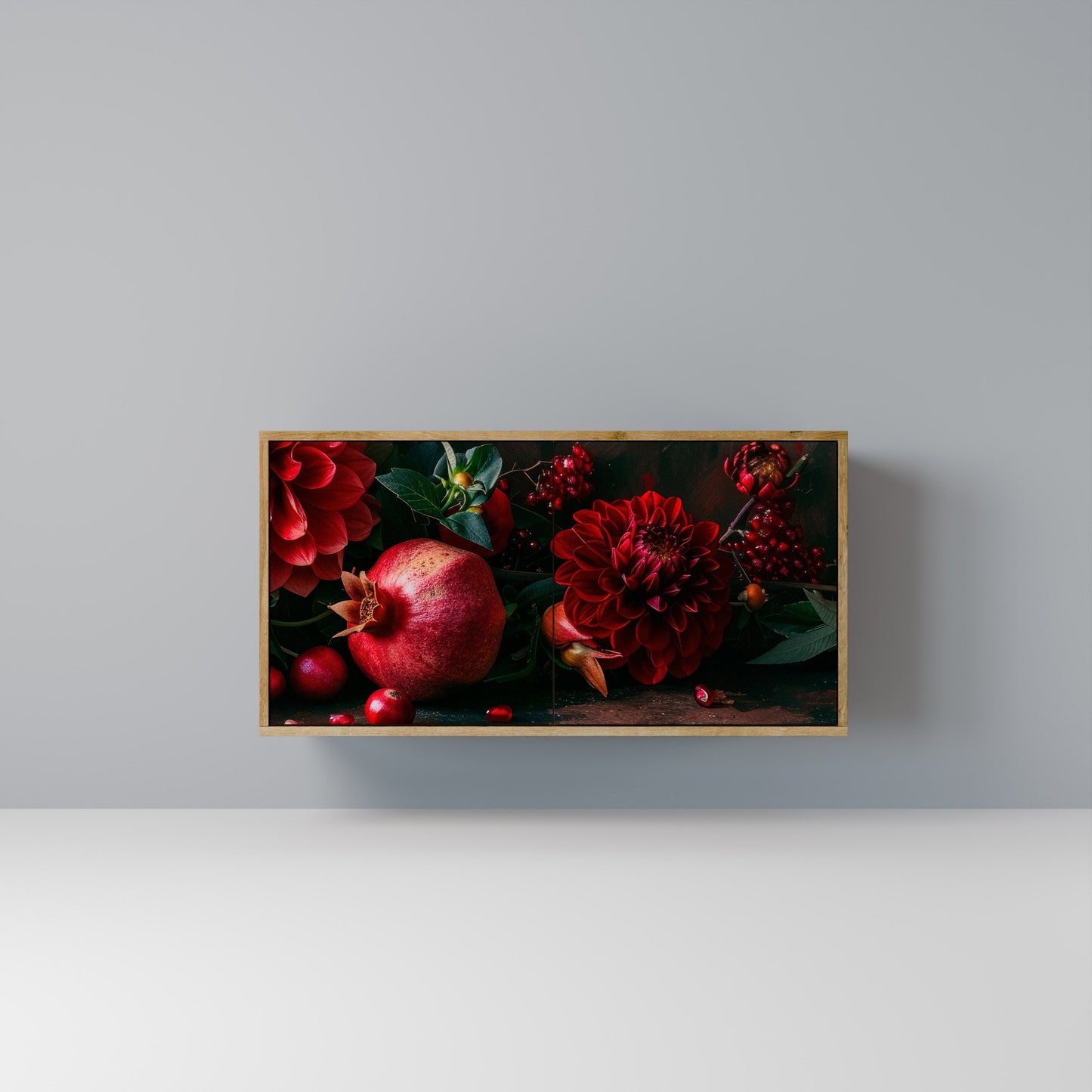 DAHLIAS AND POMEGRANATES 2-Door Sideboard in Oak Effect