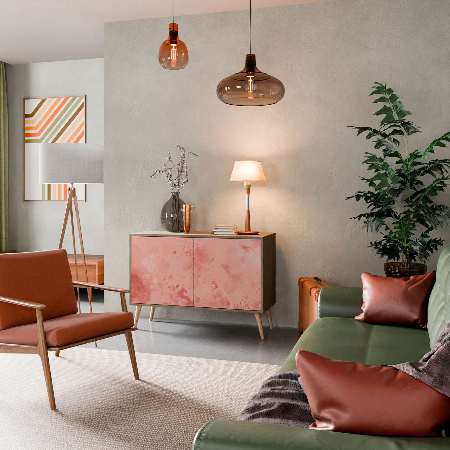 Credenza CRANE DANCE a 2 ante in effetto rovere