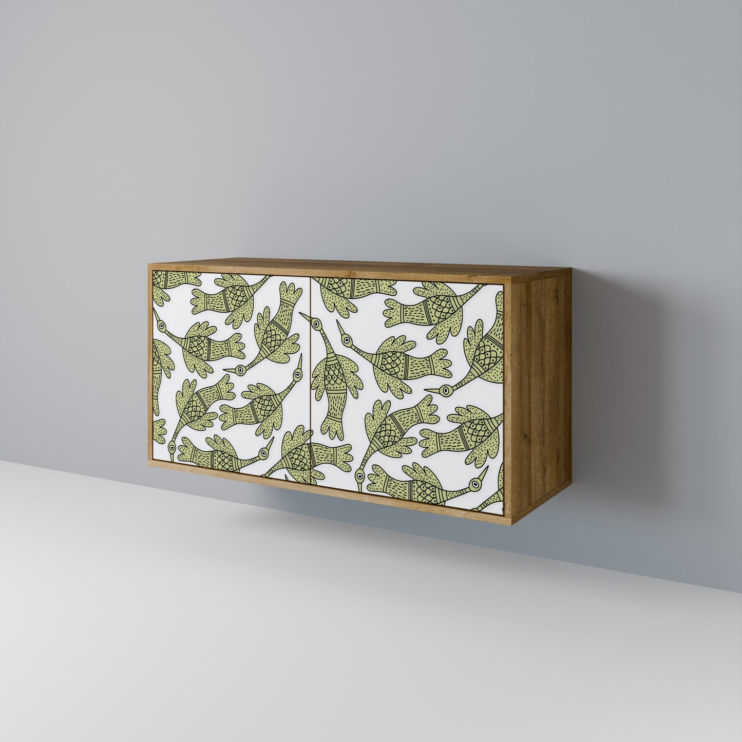 Credenza SEEDLING SONGBIRD a 2 ante in effetto rovere