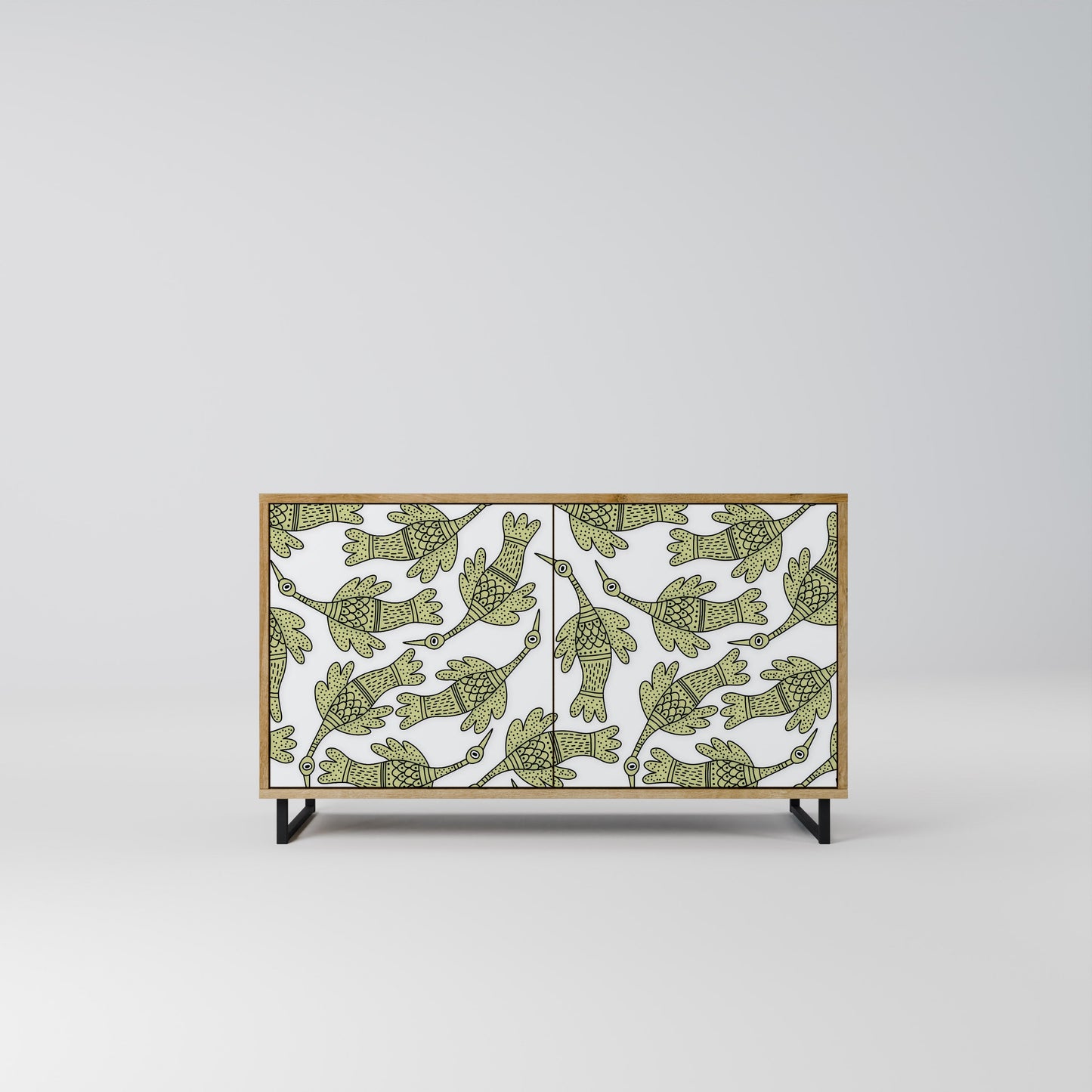 Credenza SEEDLING SONGBIRD a 2 ante in effetto rovere