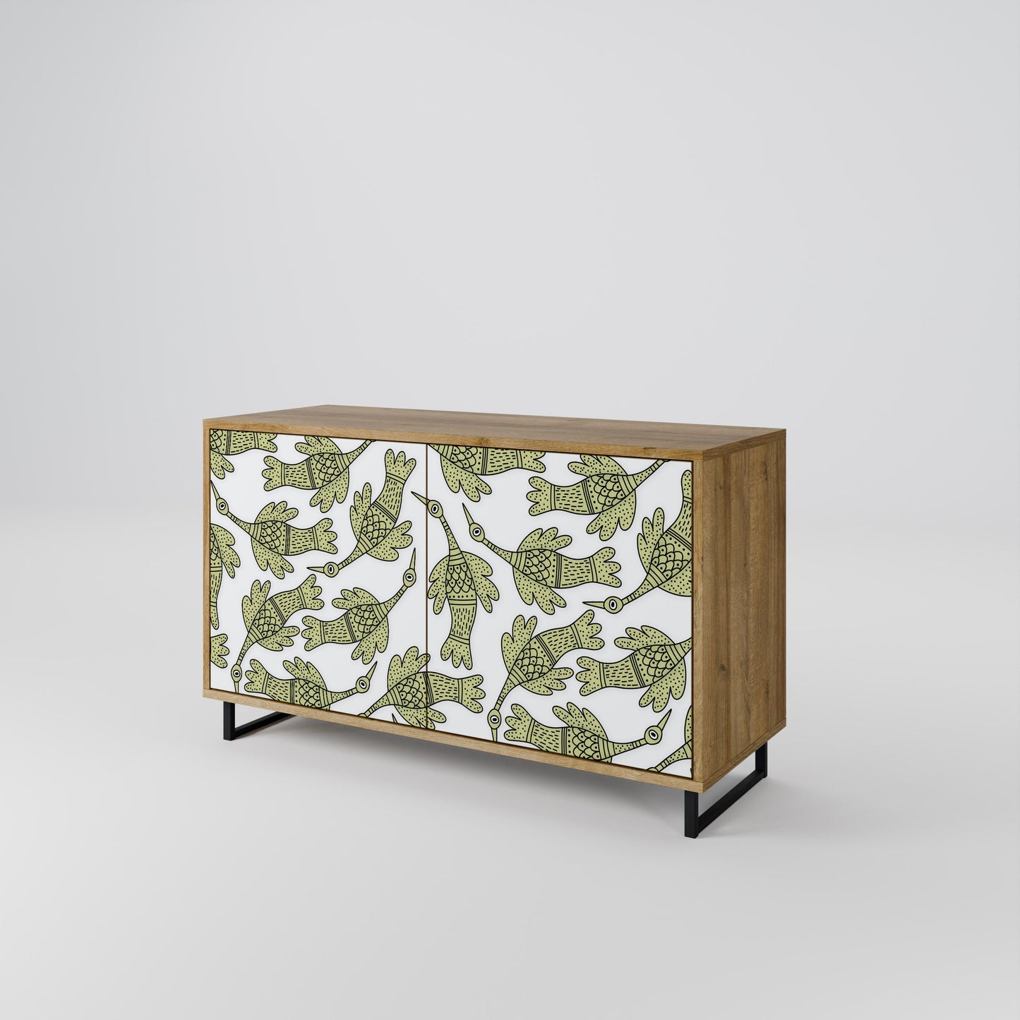 Credenza SEEDLING SONGBIRD a 2 ante in effetto rovere