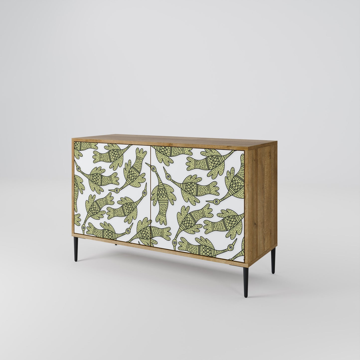 Credenza SEEDLING SONGBIRD a 2 ante in effetto rovere