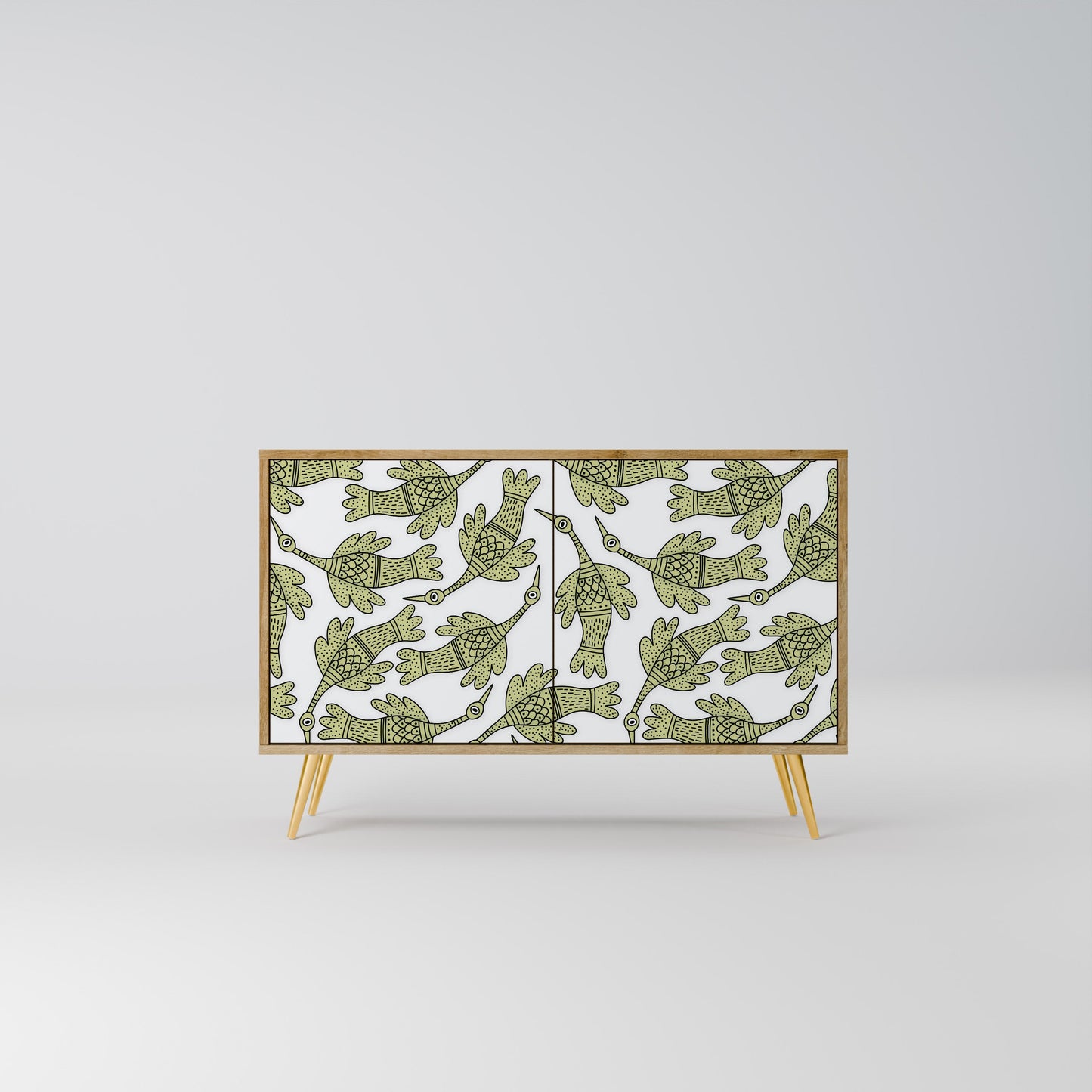 Credenza SEEDLING SONGBIRD a 2 ante in effetto rovere