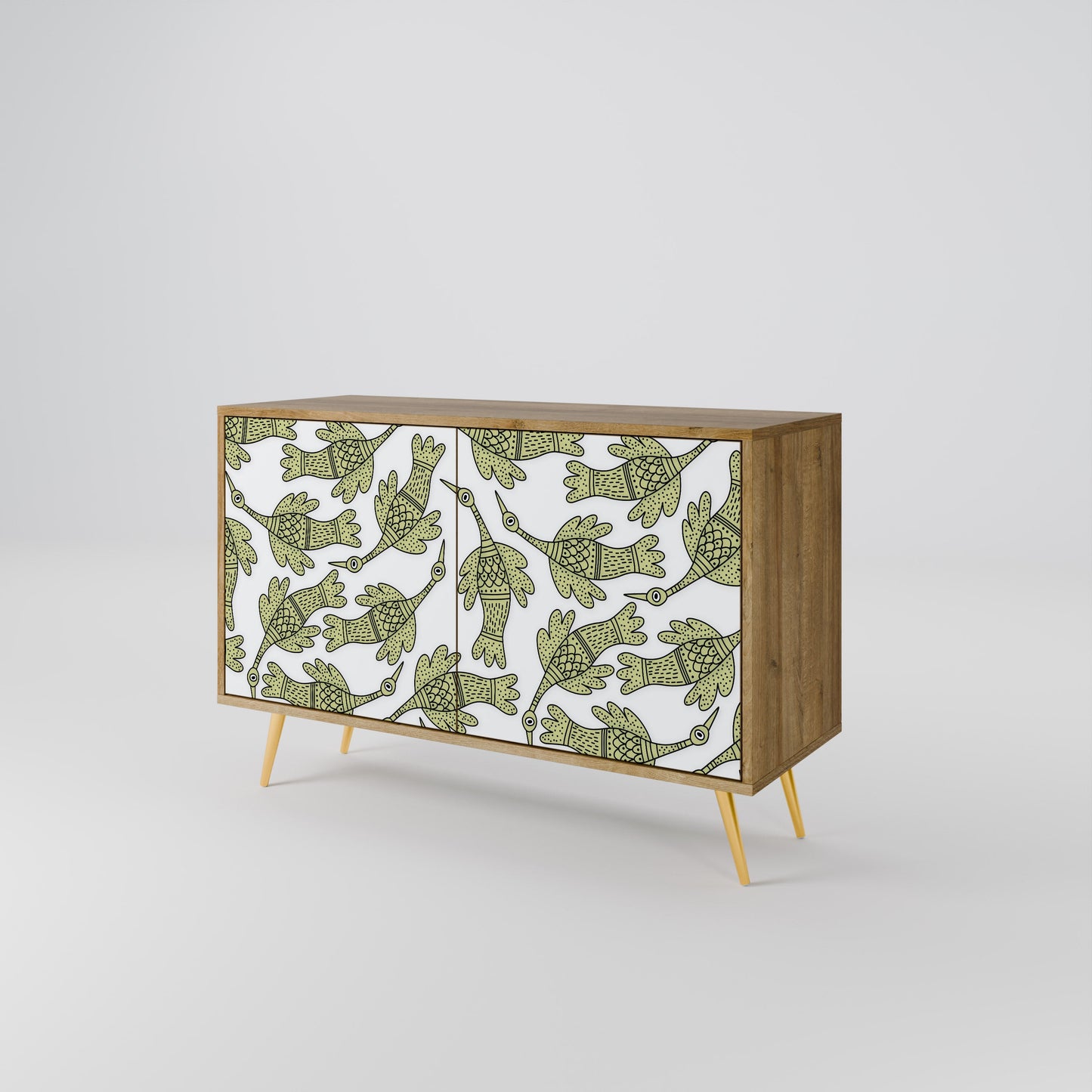Credenza SEEDLING SONGBIRD a 2 ante in effetto rovere