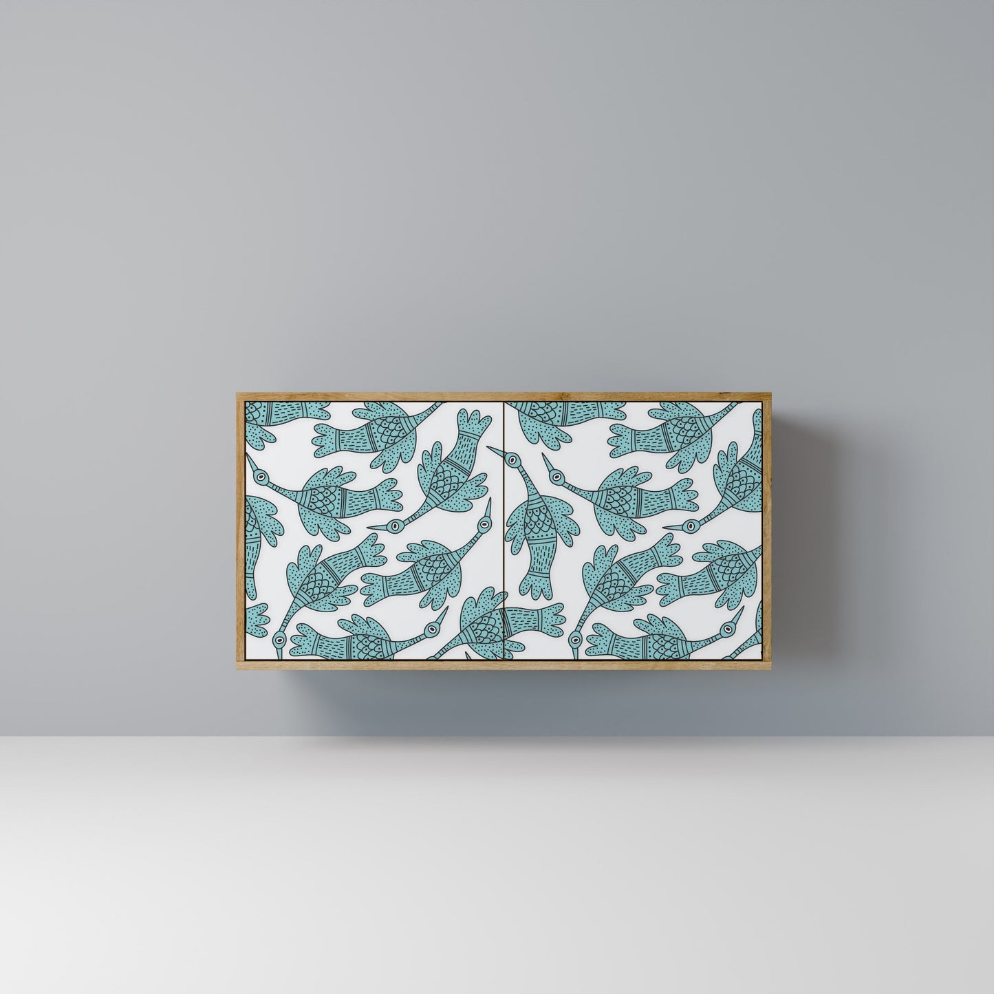 Credenza a 2 ante WATERSPOUT SONGIBIRD in effetto rovere