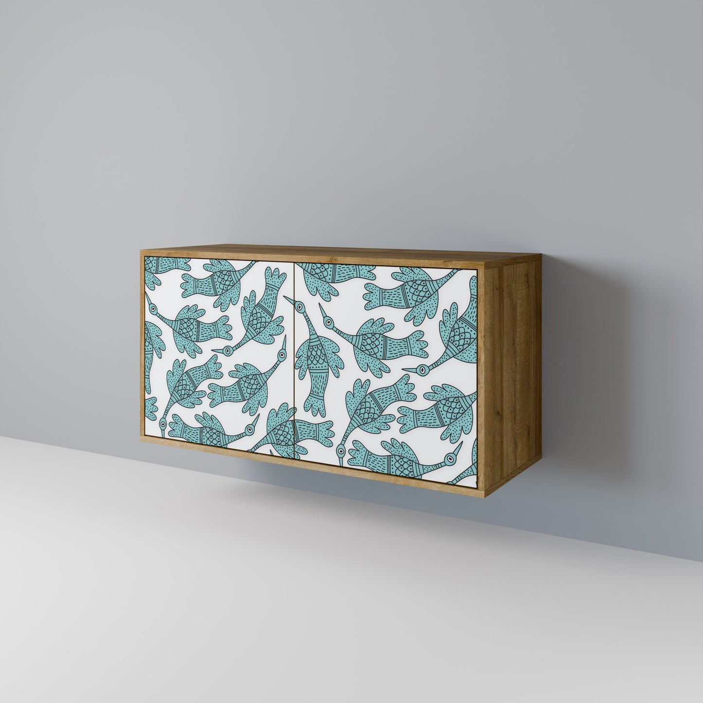 Credenza a 2 ante WATERSPOUT SONGIBIRD in effetto rovere