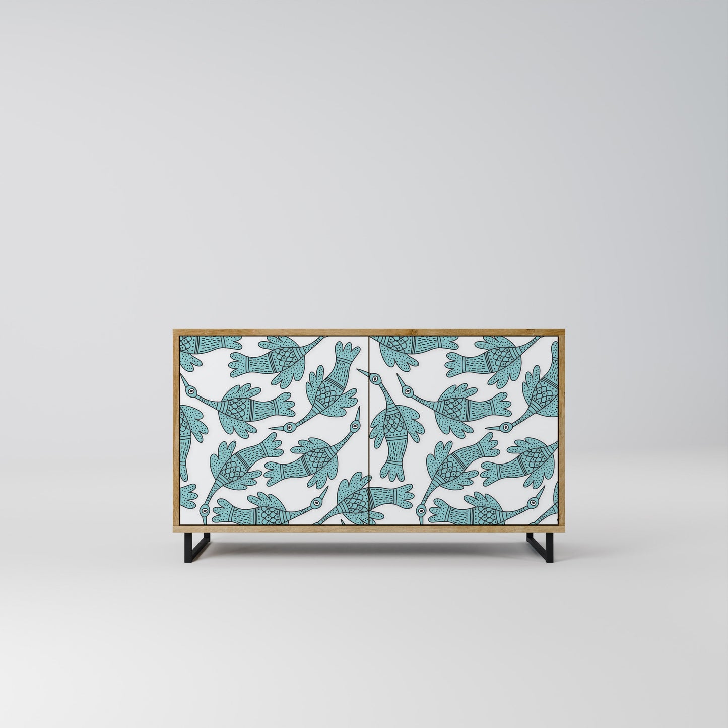 Credenza a 2 ante WATERSPOUT SONGIBIRD in effetto rovere