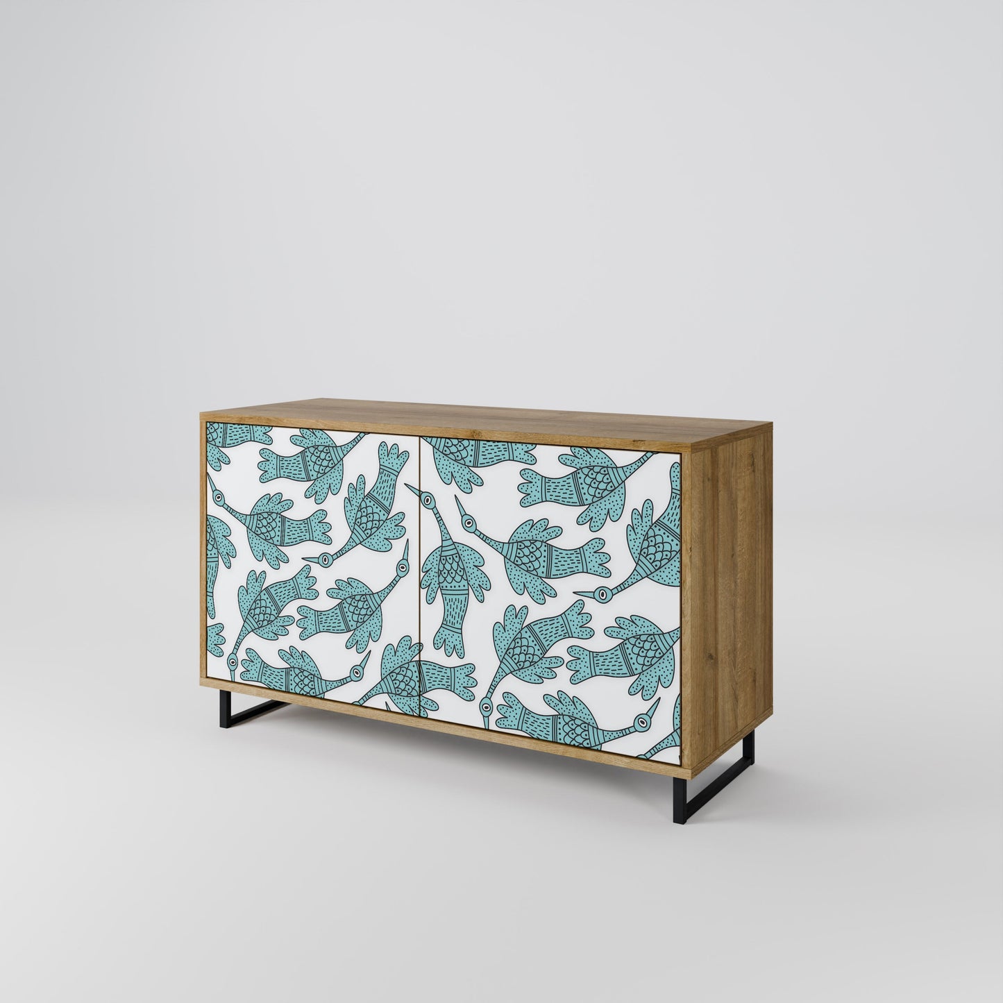 Credenza a 2 ante WATERSPOUT SONGIBIRD in effetto rovere