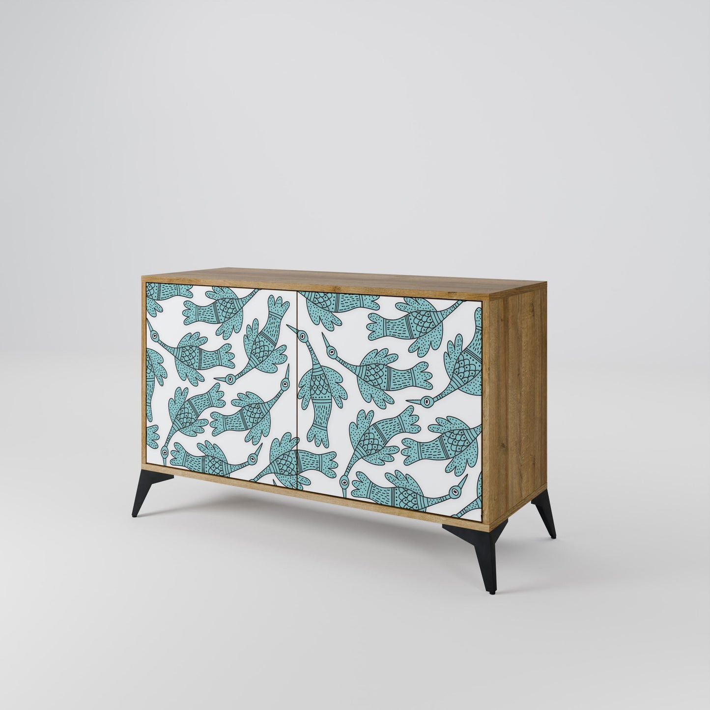 Credenza a 2 ante WATERSPOUT SONGIBIRD in effetto rovere