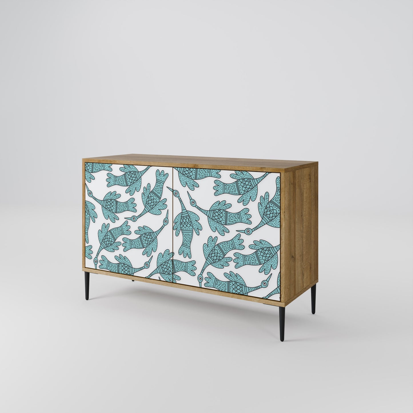 Credenza a 2 ante WATERSPOUT SONGIBIRD in effetto rovere