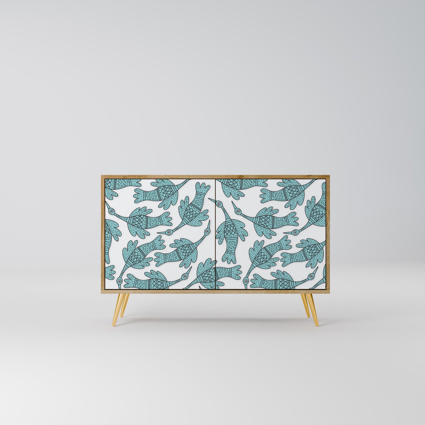 Credenza a 2 ante WATERSPOUT SONGIBIRD in effetto rovere