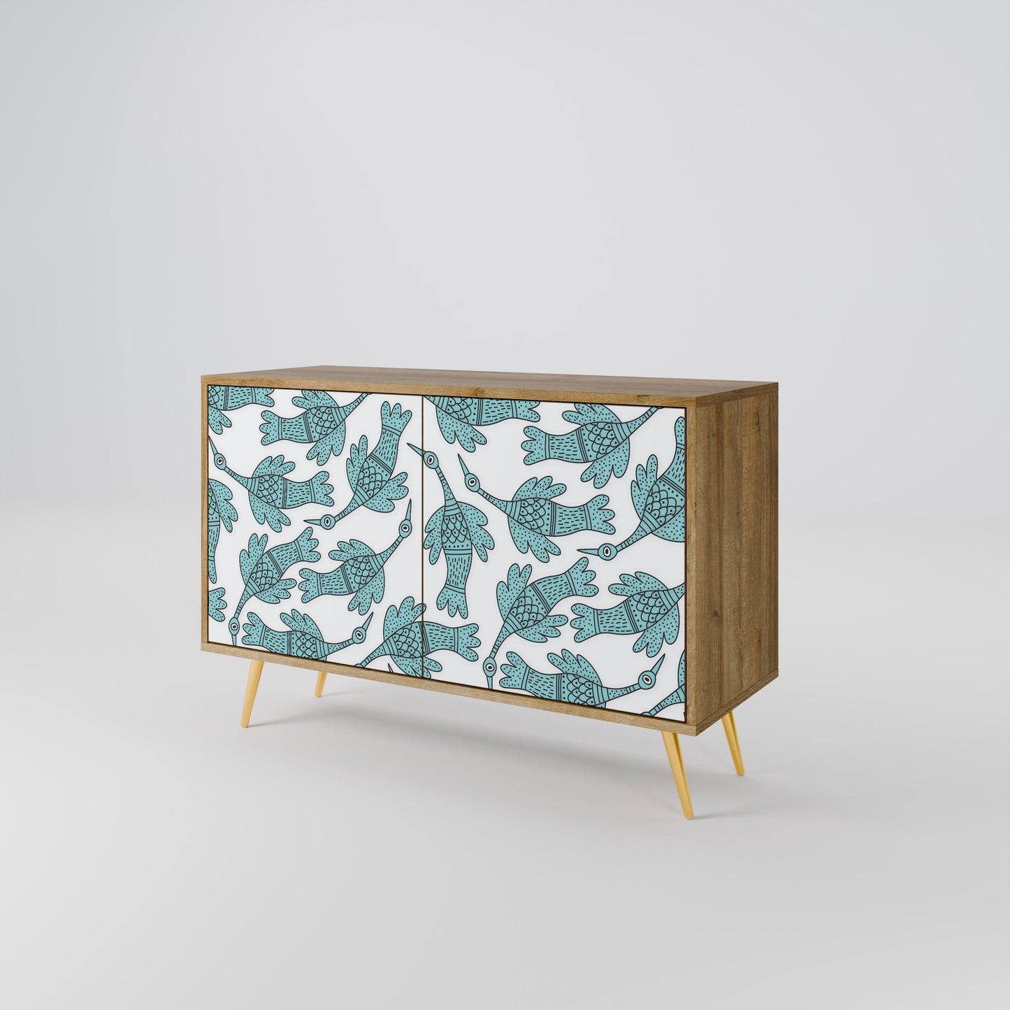 Credenza a 2 ante WATERSPOUT SONGIBIRD in effetto rovere