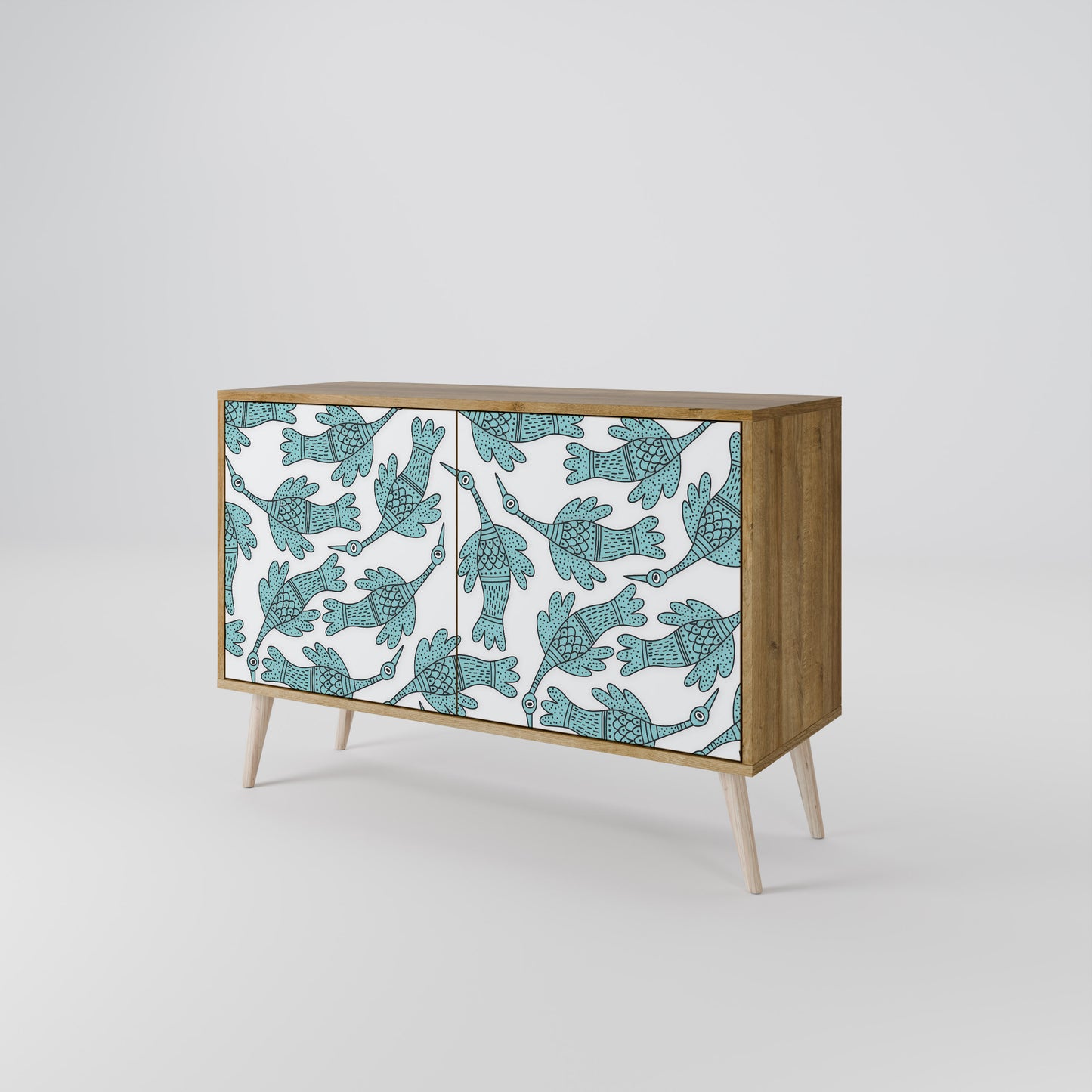 Credenza a 2 ante WATERSPOUT SONGIBIRD in effetto rovere