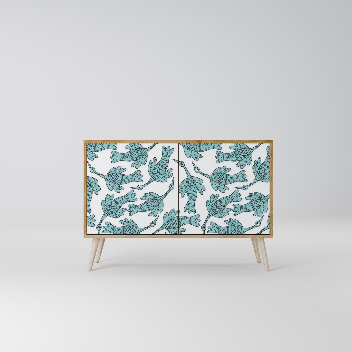 Credenza a 2 ante WATERSPOUT SONGIBIRD in effetto rovere
