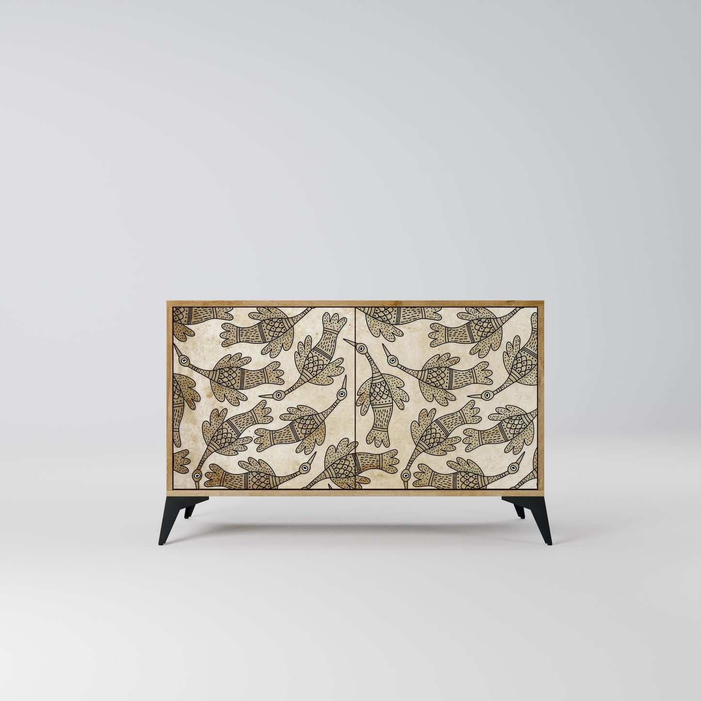 Credenza ALMONDINE SONGBIRD a 2 ante in effetto rovere
