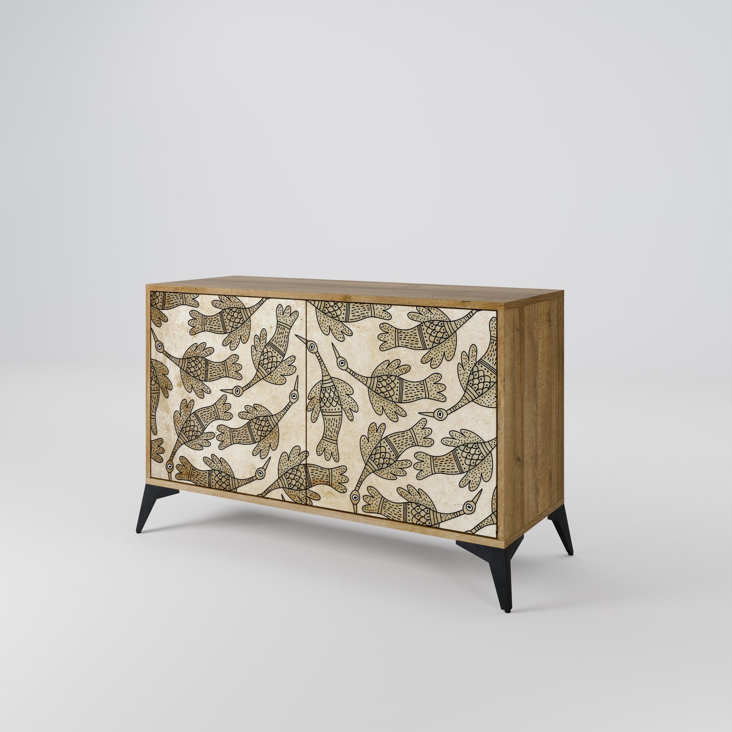 Credenza ALMONDINE SONGBIRD a 2 ante in effetto rovere