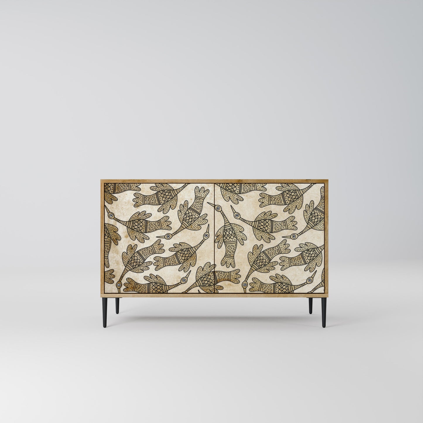 Credenza ALMONDINE SONGBIRD a 2 ante in effetto rovere